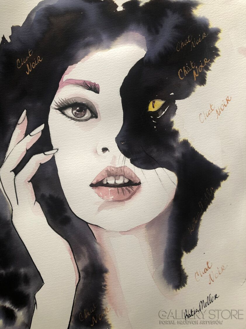 First31829 Last31829-Cienie rozlane 5 Chat Noir-Akwarela
