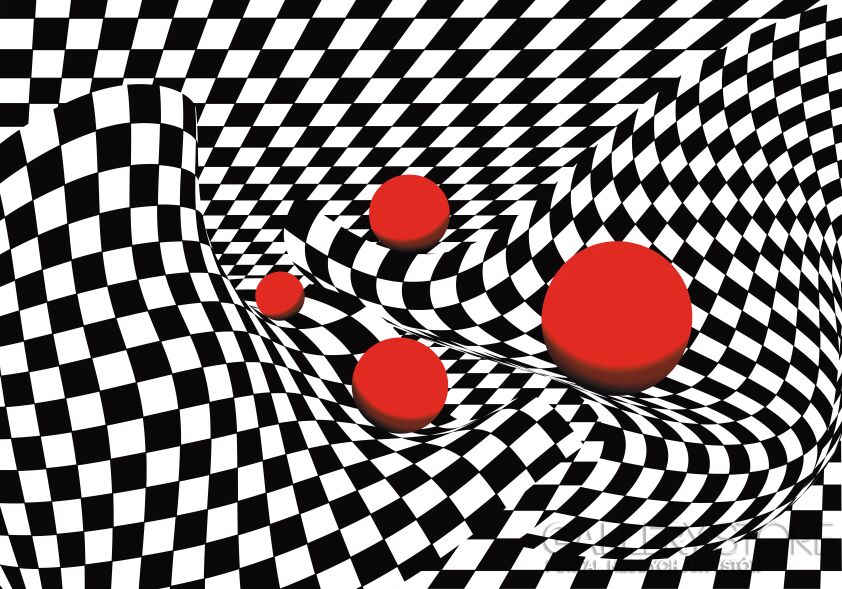First33872 Last33872-OPTICAL ART WKIT A RED BALL 008-Plakaty