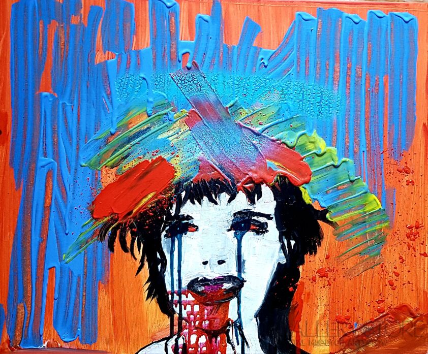 First29301 Last29301-Lipstik on the glass- KORA-Akryl