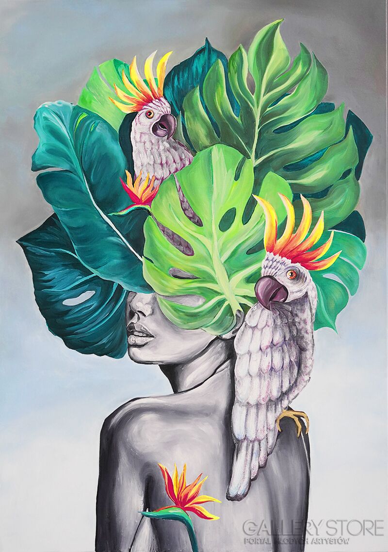 First37628 Last37628- Jungle Portrait-Technika mieszana