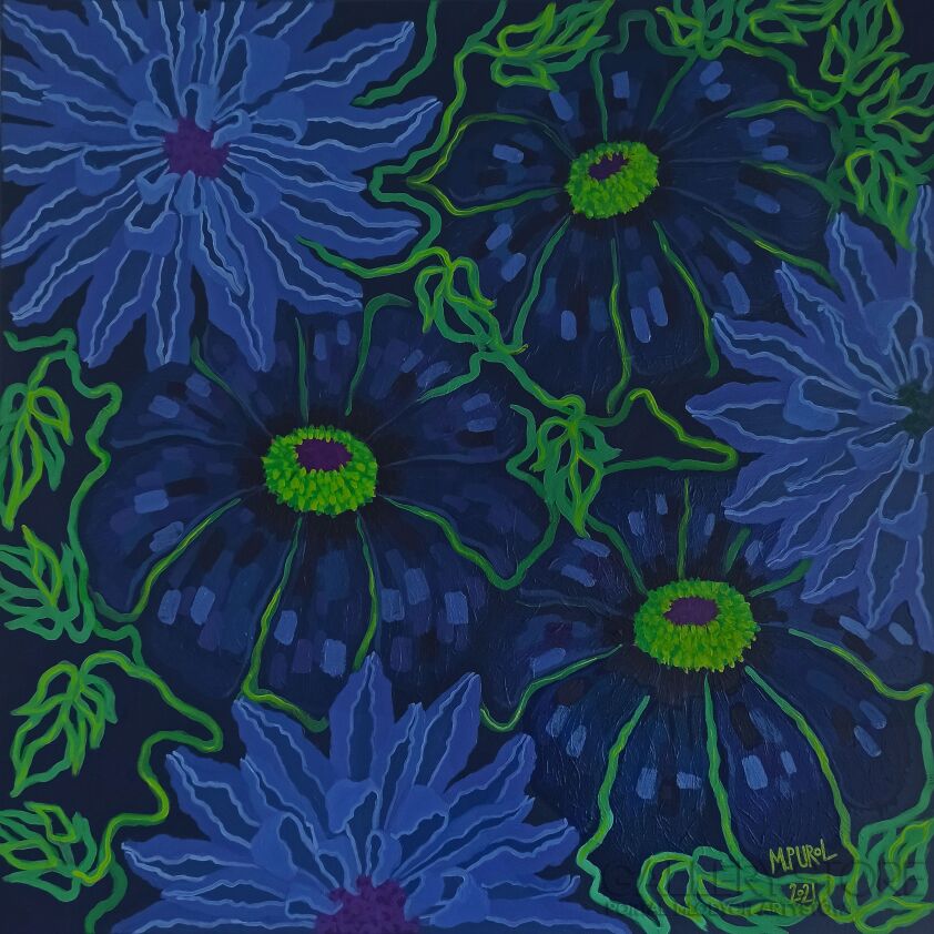 First33502 Last33502-GARDEN DEEP BLUE-Akryl