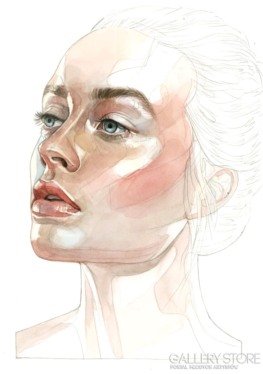 First27556 Last27556-Portret Kobiety II-Akwarela