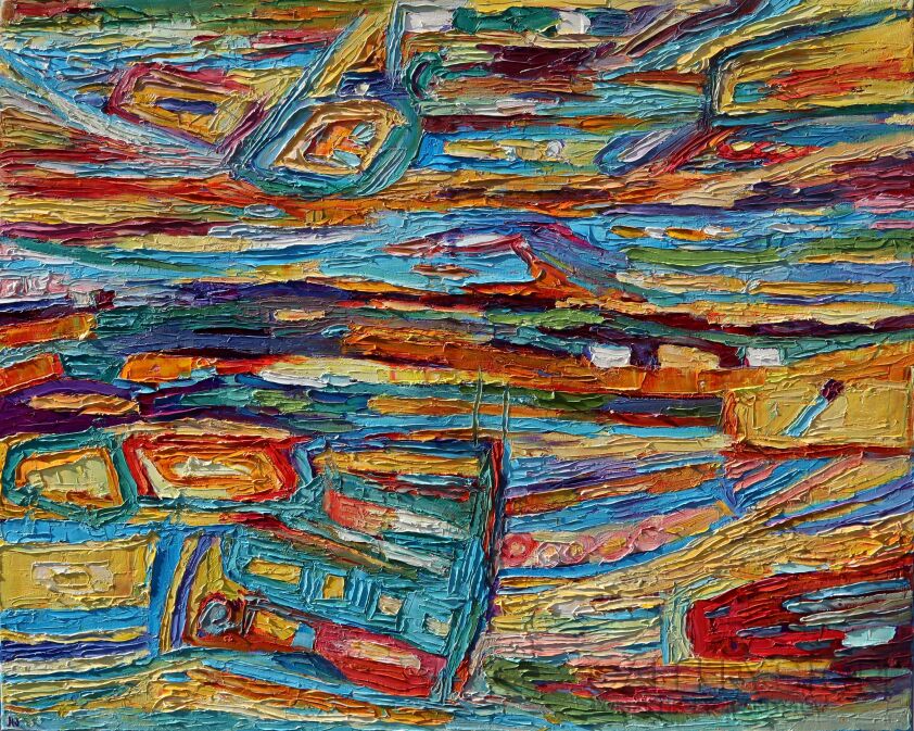 First235 Last235-Abstrakt Gruba faktura IV-Olej