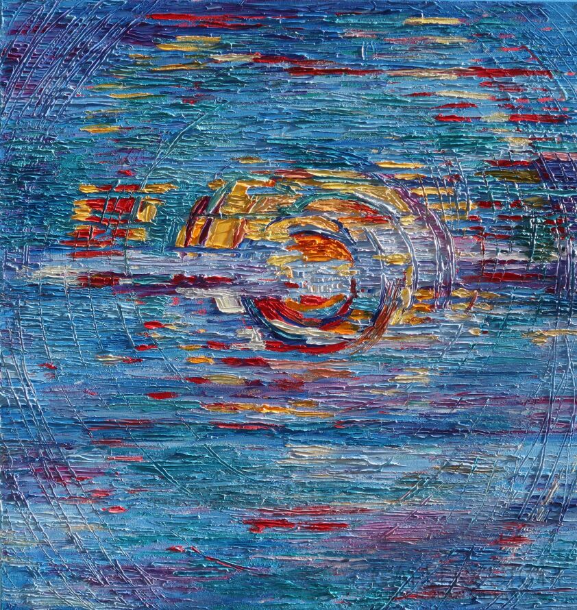 First235 Last235-Abstrakcja niebieska - Oko proroka-Olej