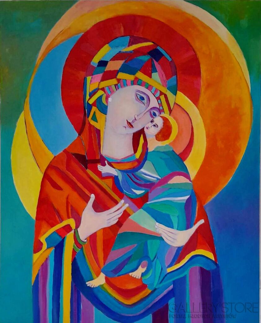 First235 Last235-Madonna z Dzieciątkiem-Olej
