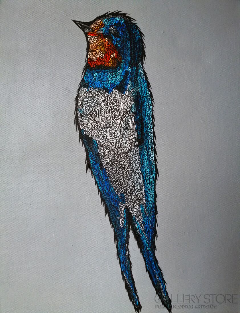 First31894 Last31894-GREY BIRD #3-Akryl