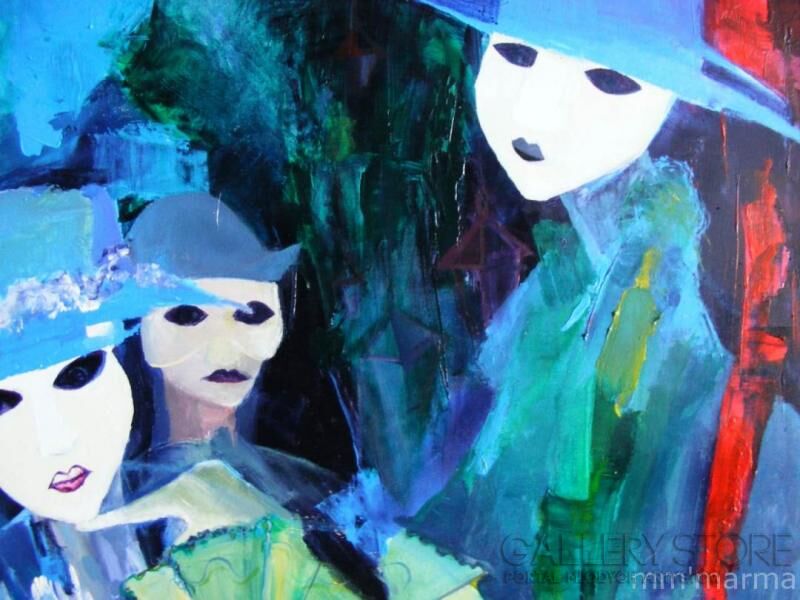 First36119 Last36119-POcarnavall ' Maska niebieska -Akryl