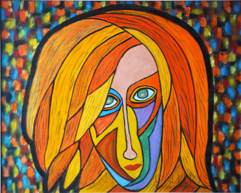 First40900 Last40900-PORTRET MUZY PICASSA -FRANCOISE GILOT-Olej