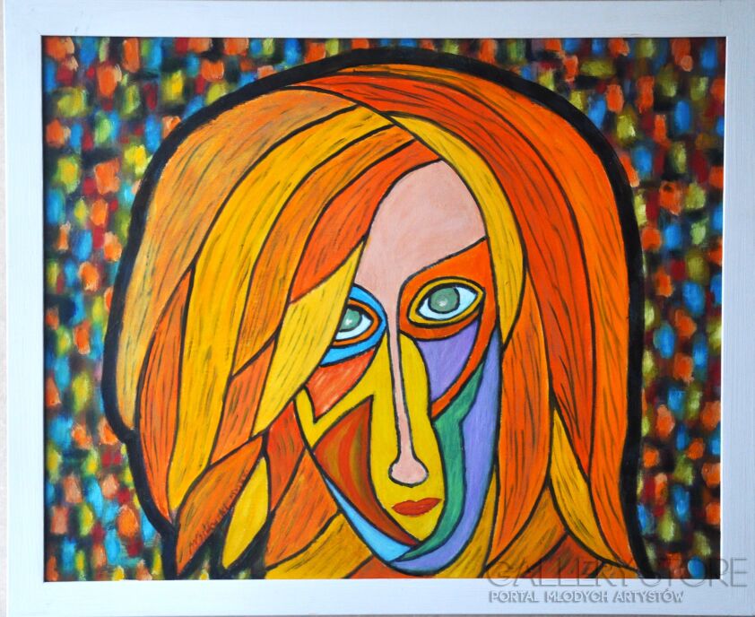First40900 Last40900-PORTRET MUZY PICASSA -FRANCOISE GILOT-Olej