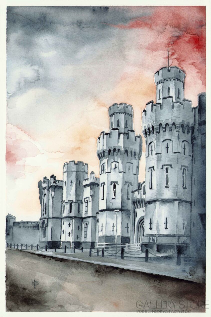 First37848 Last37848-Prison de Saint Gilles-Akwarela