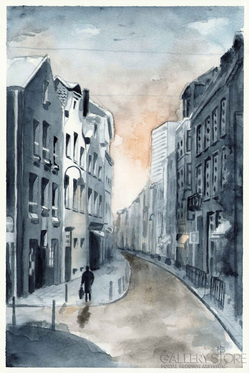 First37848 Last37848-Rue Haute - Bruksela-Akwarela