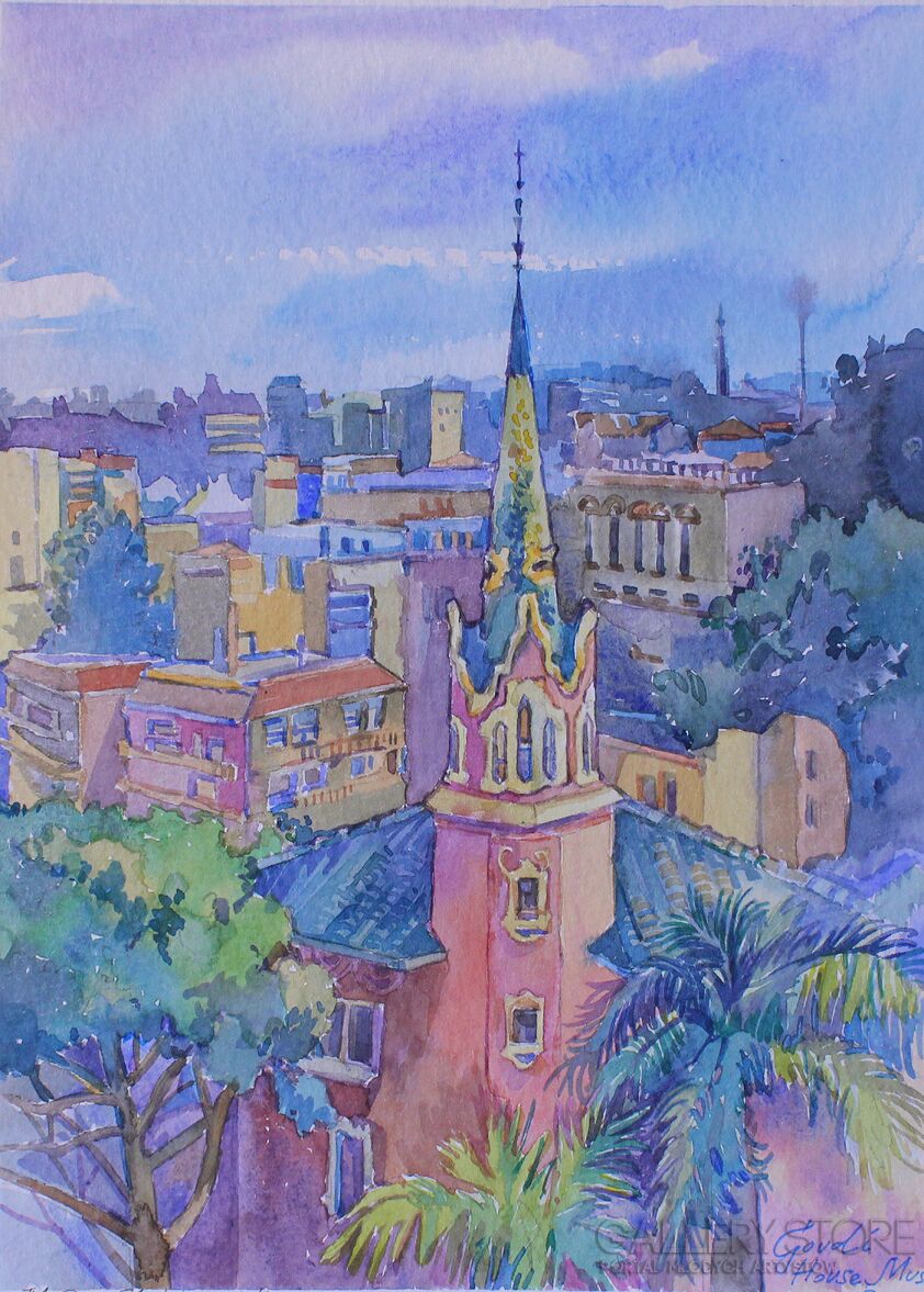 First34015 Last34015-Gaudi House-Akwarela