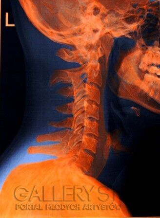 First26353 Last26353-Orange Skull-Technika mieszana