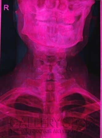 First26353 Last26353-Pink Skull-Technika mieszana