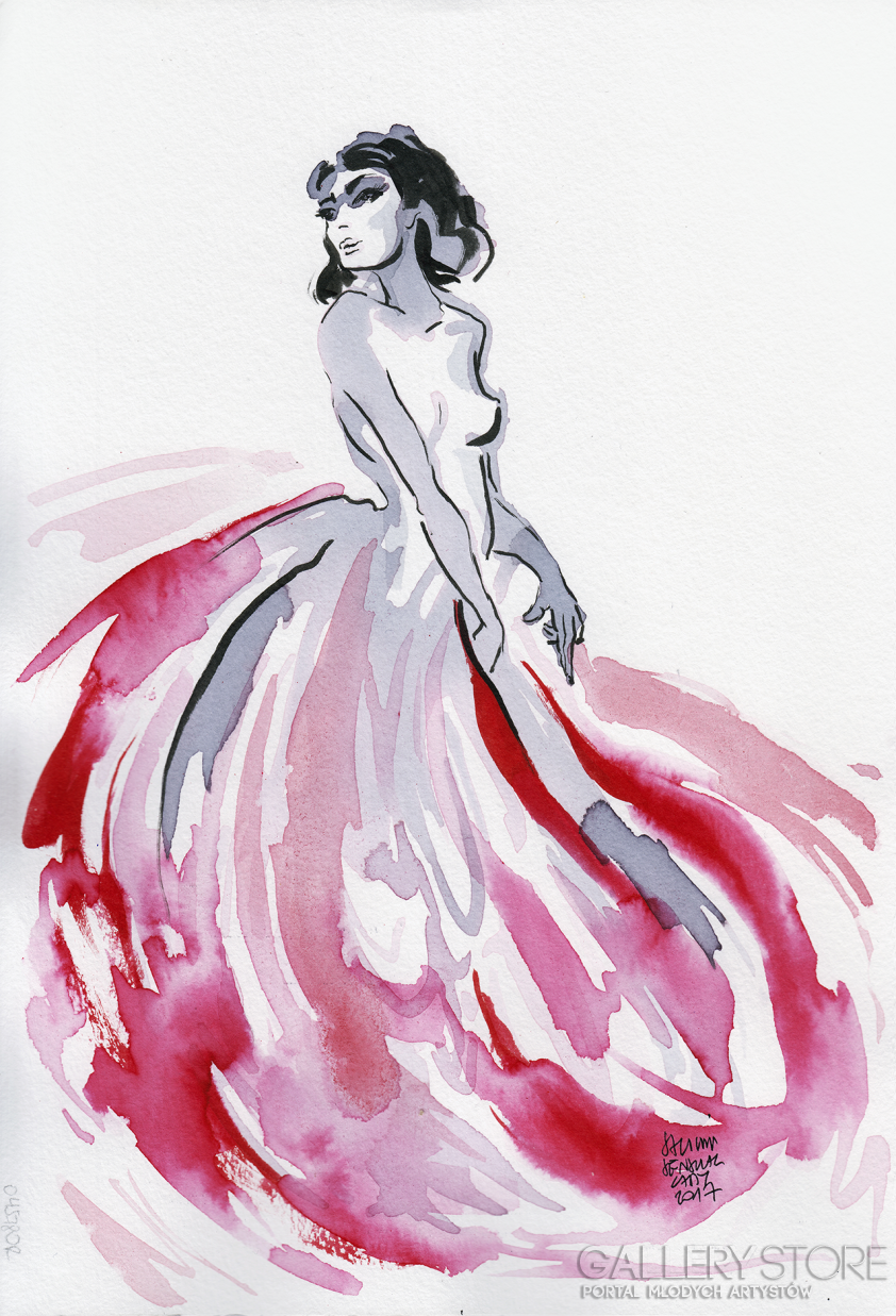 First31592 Last31592-Sensual Dance Lady-Akwarela