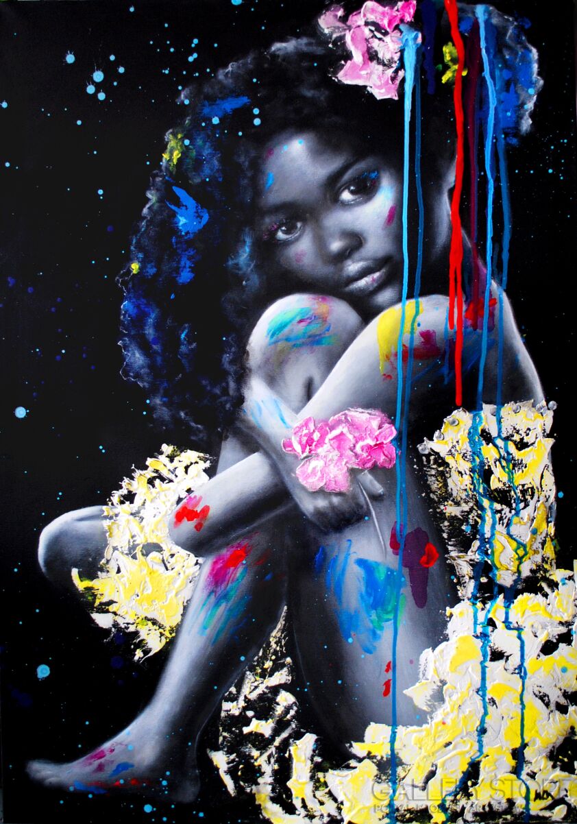 First30691 Last30691-Midnight flowers IV-Akryl