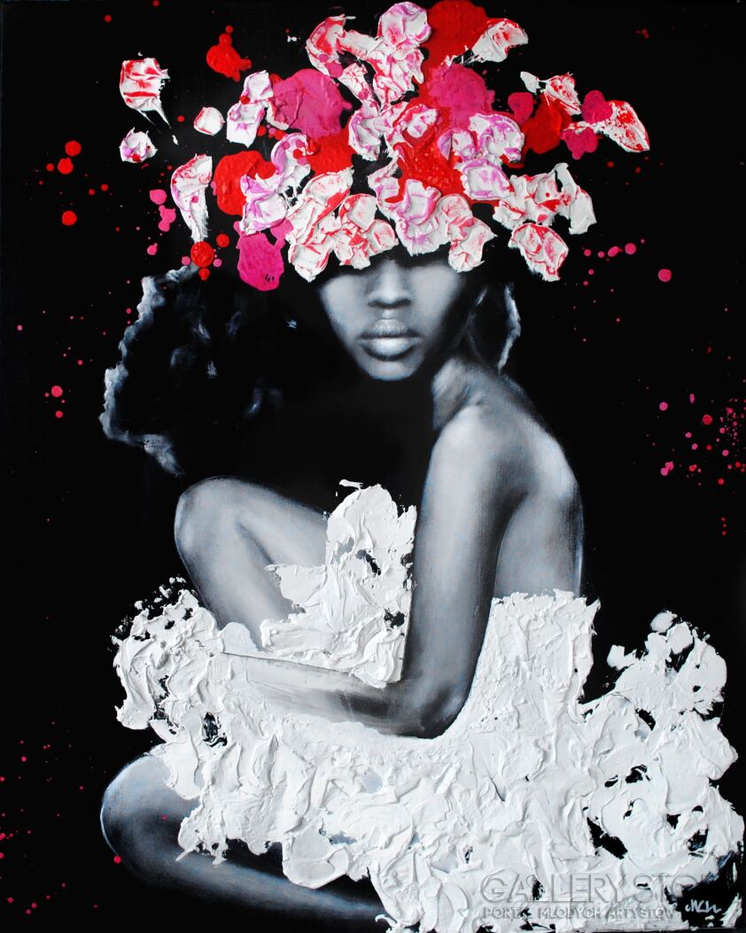 First30691 Last30691-Midnight flowers- wydruk artystyczny -Giclee