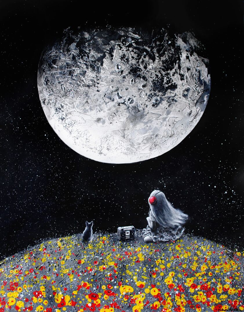 First30691 Last30691-Tu i teraz- wydruk artystyczny obrazu -Giclee
