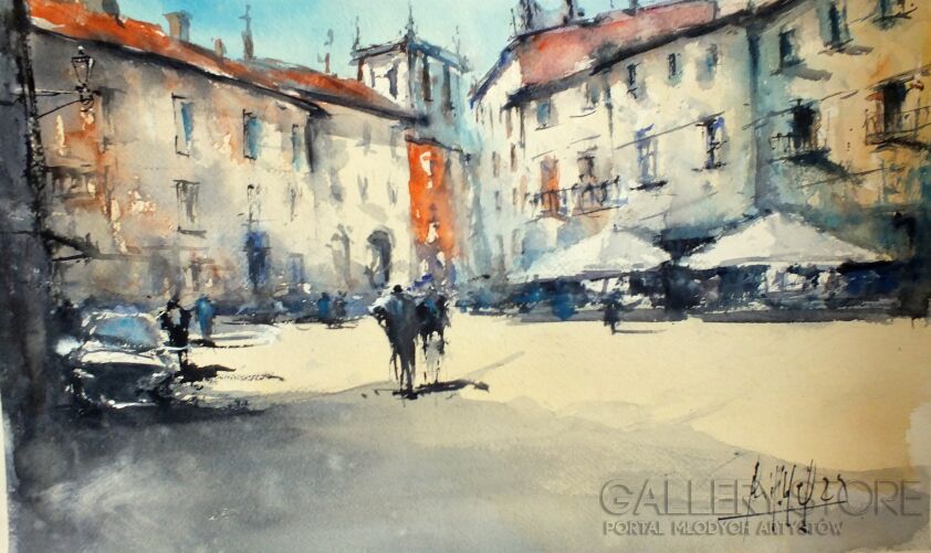 First33818 Last33818-,,Italia -scena uliczna ,,-Akwarela