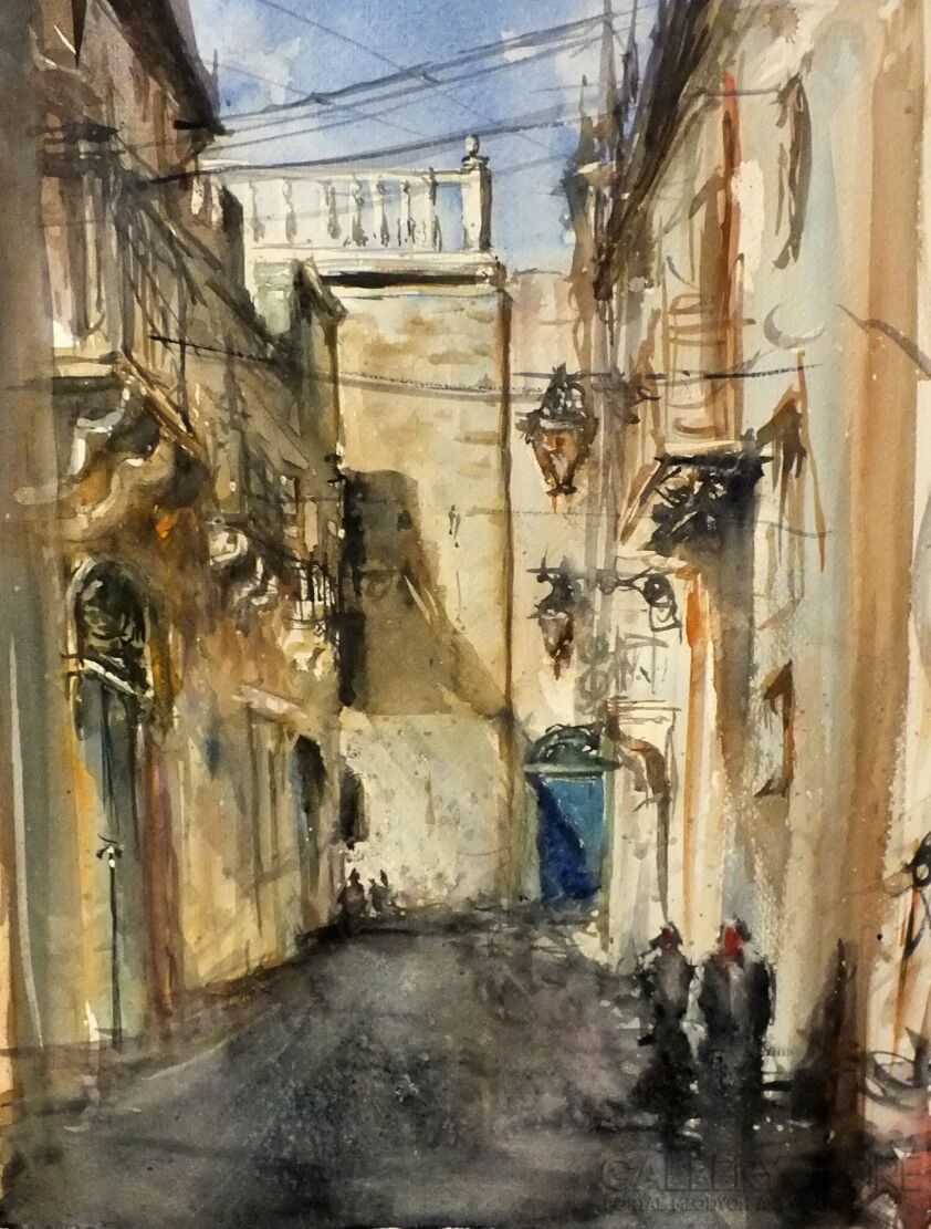First33818 Last33818-''Maltański zaułek''-Akwarela