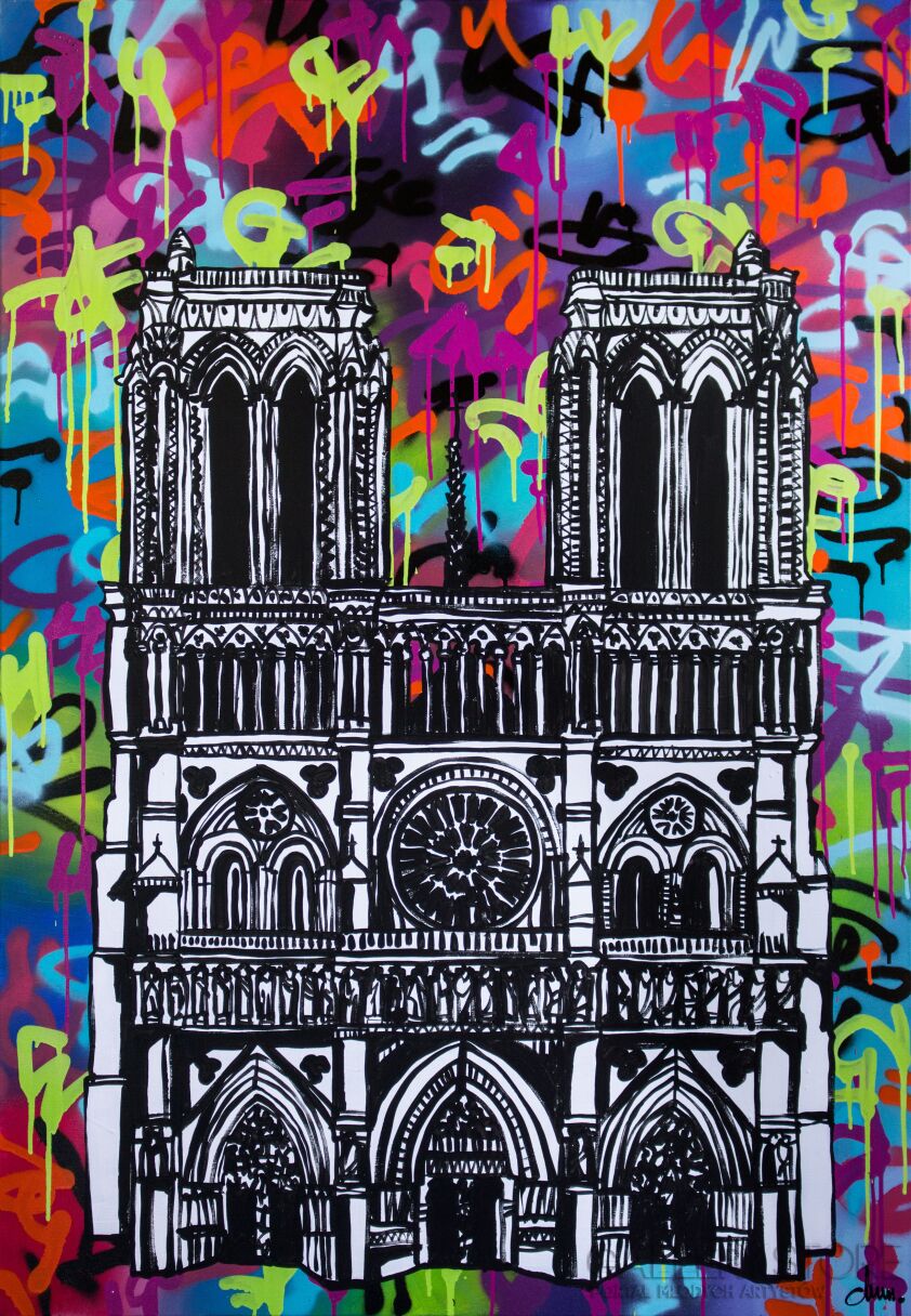 First28744 Last28744-Impresja o Notre-Dame (808 Street Art Ave.)-Akryl