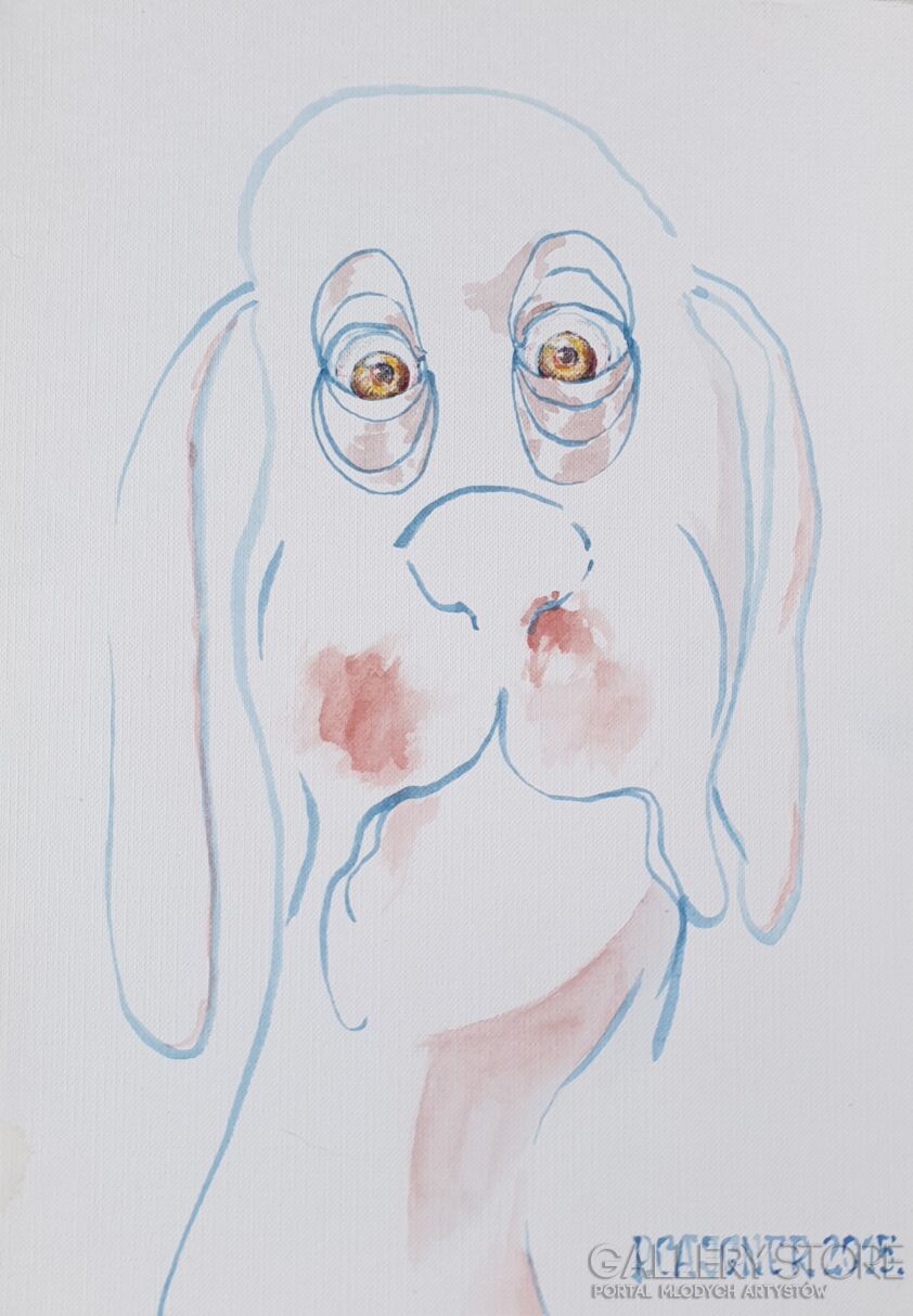 First35900 Last35900-Charlie the Dog ( w oprawie)-Akwarela