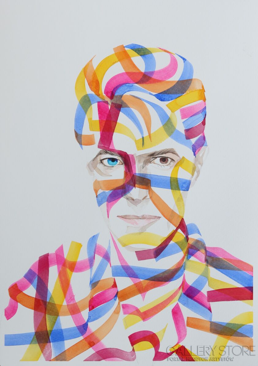 First31166 Last31166-David Bowie-Akwarela