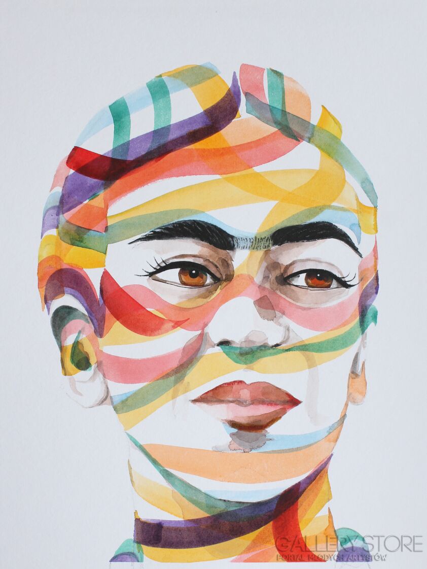 First31166 Last31166-Frida patrzy na Ciebie-Akwarela