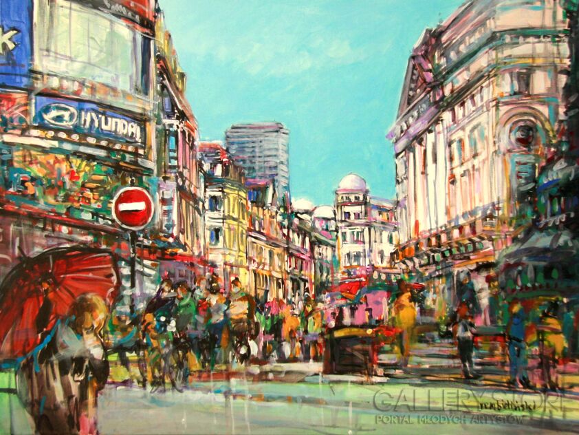 First32656 Last32656-Miejskie melodie, Piccadilly Circus w Londynie-Akryl