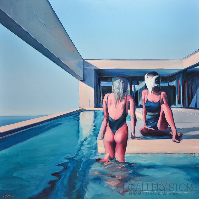 First28680 Last28680-In Blue z cyklu SWIMMING POOL-Olej