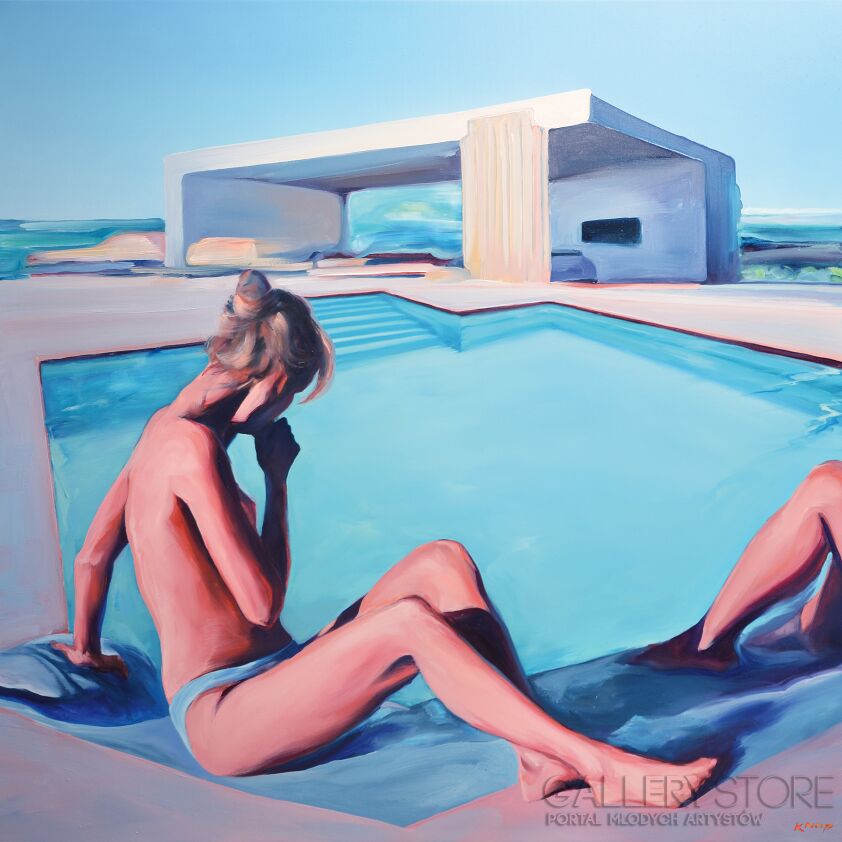 First28680 Last28680-Madame Ev z cyklu SWIMMING POOL-Olej