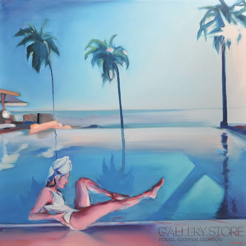 First28680 Last28680-Palm Beach z cyklu SWIMMING POOL-Olej