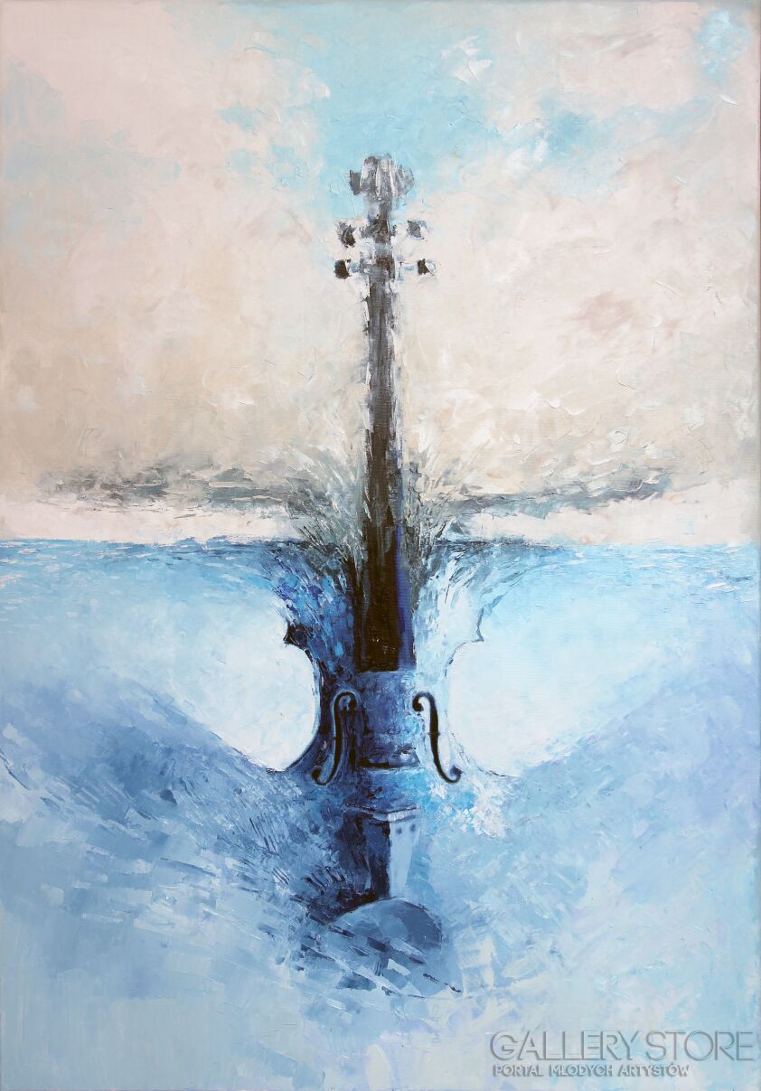 First34516 Last34516-Niebieskie Skrzypce-Giclee