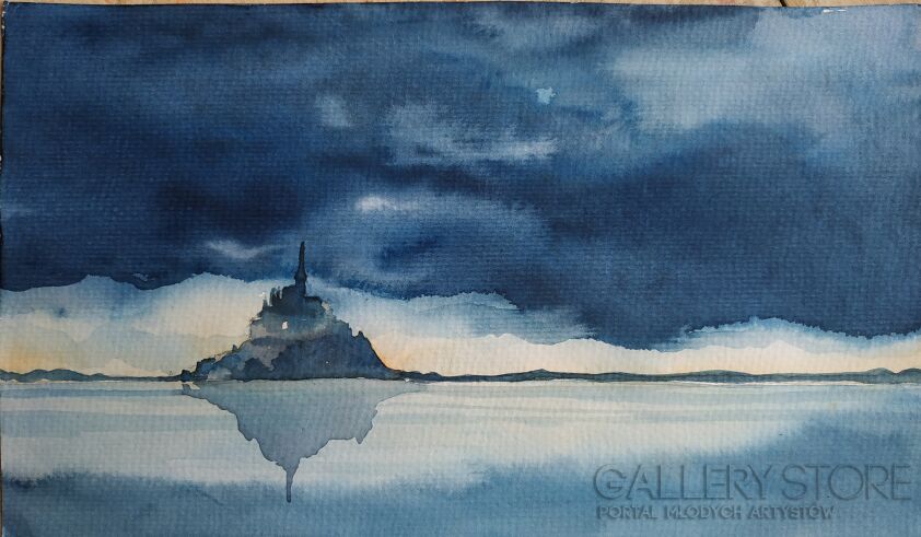 First34175 Last34175-Mont Saint-Michel-Akwarela