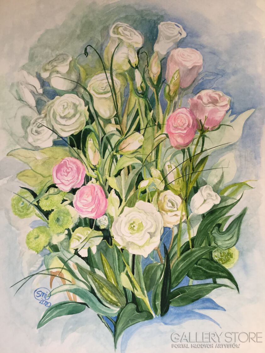 First177 Last177-Eustoma-Akwarela